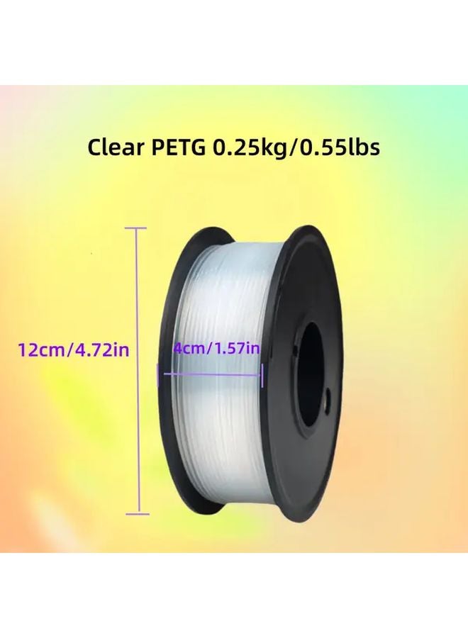 Transparent White PETG Filament 1 75mm 0 25kg High Clarity 3D Printer Material - Image 2